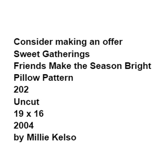 Sweet Gatherings 202 Pattern Friends Make the Season Bright Pillow Folkart - Picture 3 of 6